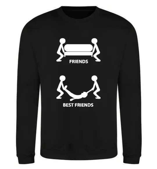 Свитшот BEST FRIEND Черный фото