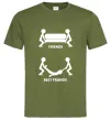 Мужская футболка BEST FRIEND Оливковый фото