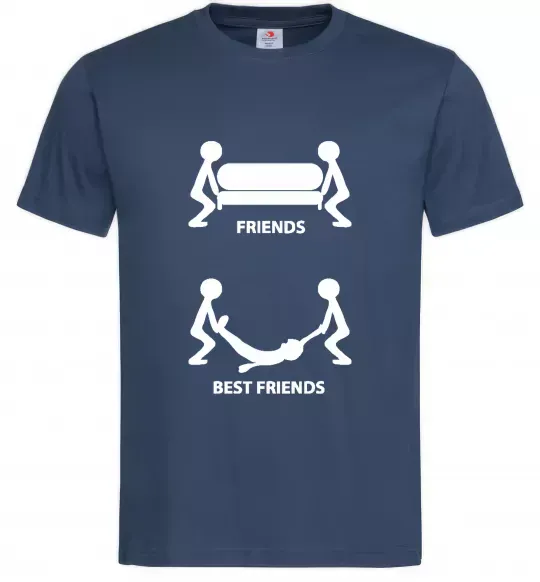 Мужская футболка BEST FRIEND Темно-синий фото