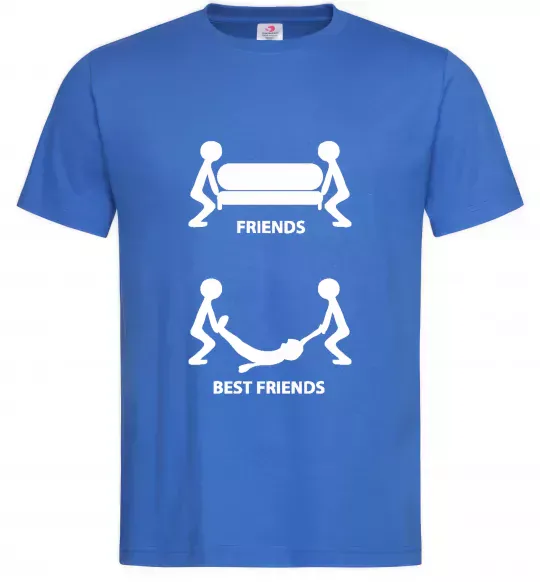 Мужская футболка BEST FRIEND Ярко-синий фото