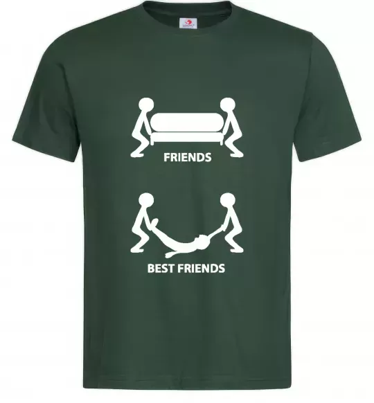 Мужская футболка BEST FRIEND Темно-зеленый фото