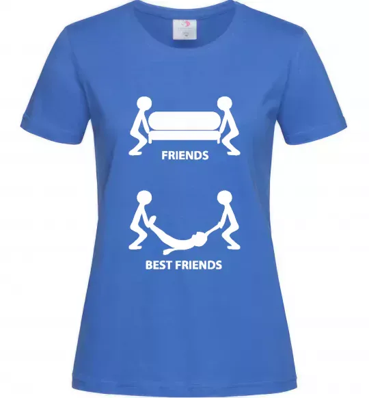 Жіноча футболка BEST FRIEND Яскраво-синій фото