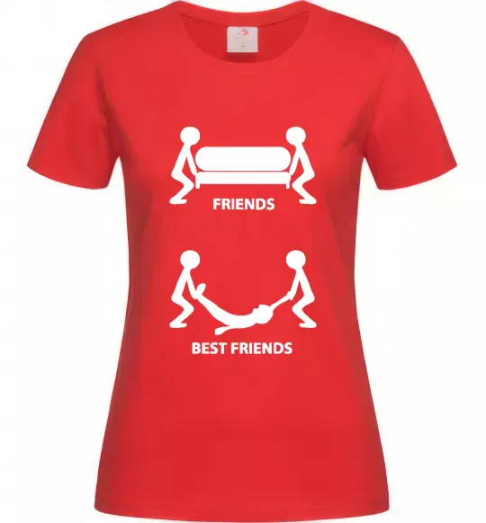 Жіноча футболка BEST FRIEND Червоний фото
