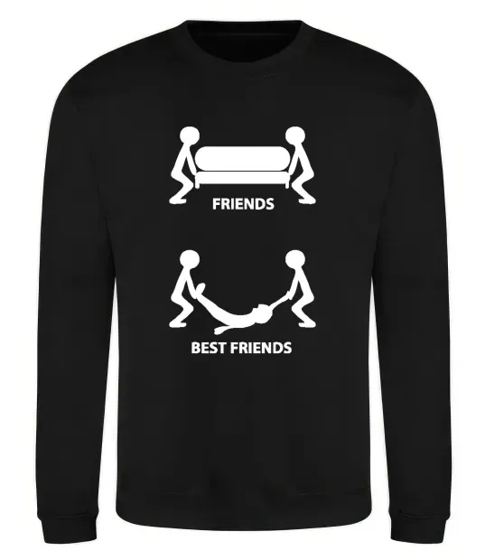 Свитшот BEST FRIEND Черный фото