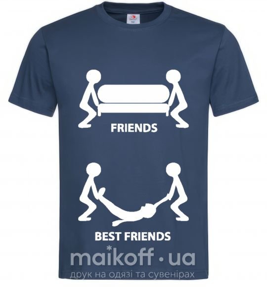 Мужская футболка BEST FRIEND Темно-синий фото