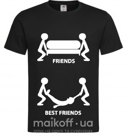 Мужская футболка BEST FRIEND Черный фото