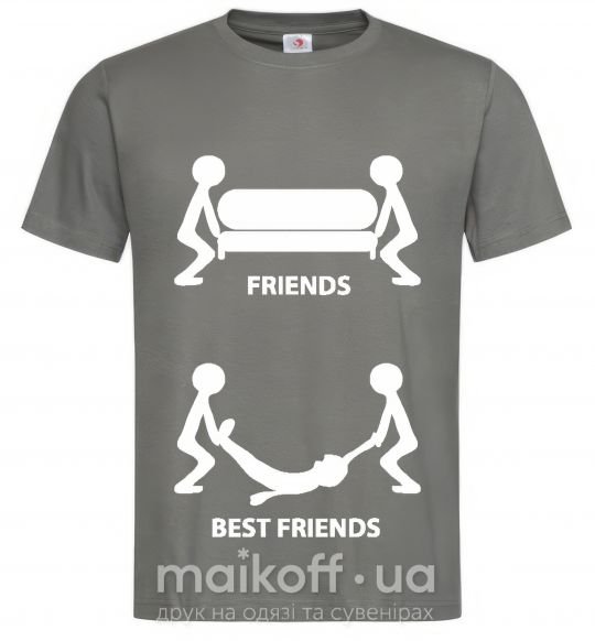 Чоловіча футболка BEST FRIEND Графіт фото