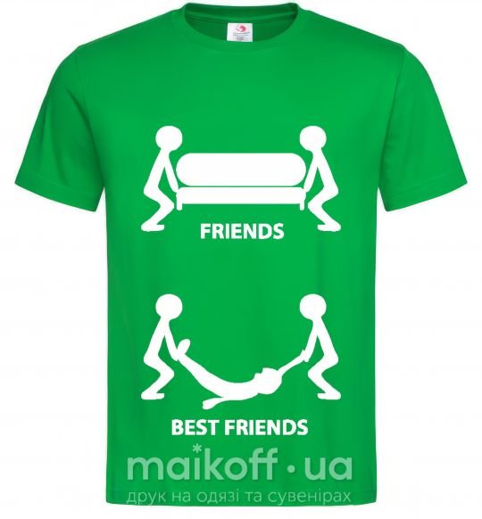 Мужская футболка BEST FRIEND Зеленый фото