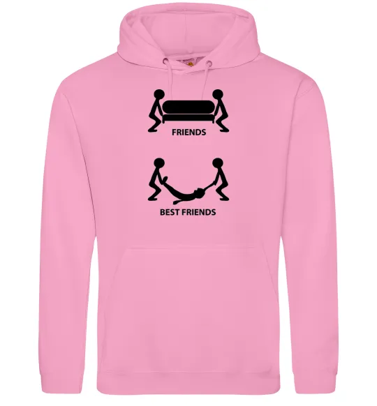 Мужская толстовка (худи) BEST FRIEND Розовый фото