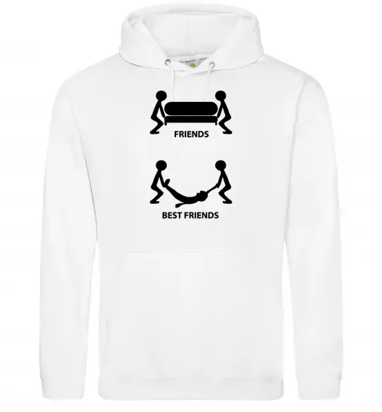 Жіноча толстовка (худі) BEST FRIEND Білий фото