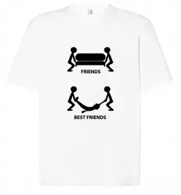 Футболка Оверсайз This is the worlds best friend looks like Белый фото