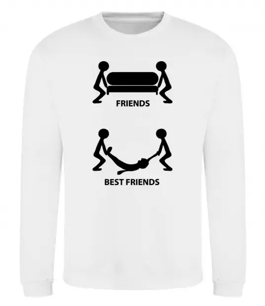 Свитшот BEST FRIEND Белый фото
