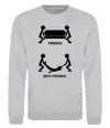 Свитшот BEST FRIEND Серый меланж фото