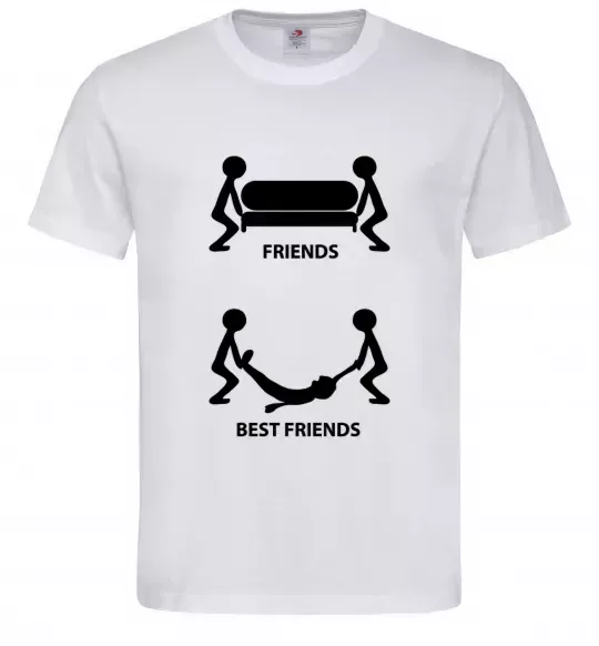 Мужская футболка BEST FRIEND Белый фото