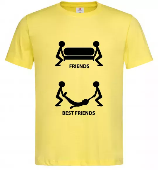 Мужская футболка BEST FRIEND Лимонный фото