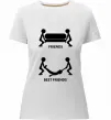 Женская премиум футболка BEST FRIEND Белый фото
