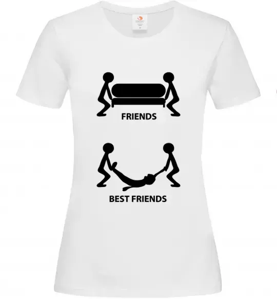Жіноча футболка BEST FRIEND Білий фото
