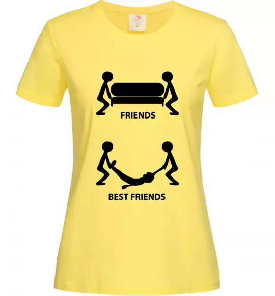 Жіноча футболка BEST FRIEND Лимонний фото