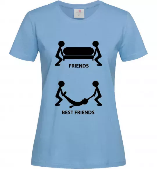 Жіноча футболка BEST FRIEND Блакитний фото