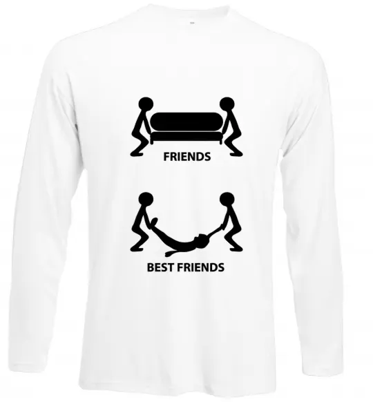 Лонгслив BEST FRIEND Белый фото