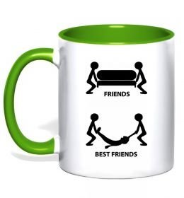 Чашка с цветной ручкой BEST FRIEND Чашка с цветной ручкой BEST FRIEND