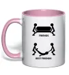 Чашка с цветной ручкой BEST FRIEND Нежно розовый Чашка с цветной ручкой BEST FRIEND Нежно розовый фото