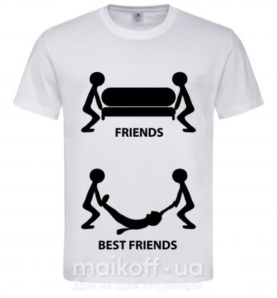 Мужская футболка BEST FRIEND Белый фото