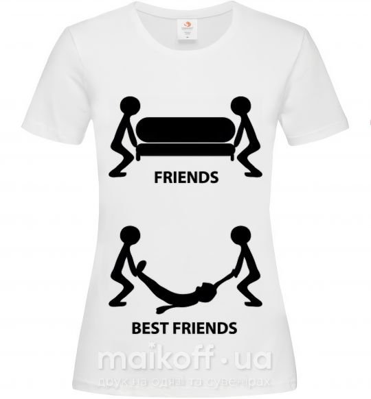 Жіноча футболка BEST FRIEND Білий фото