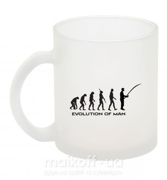 Чашка скляна EVOLUTION OF MAN Фроузен фото