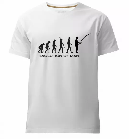 Чоловіча преміум футболка EVOLUTION OF MAN Білий фото