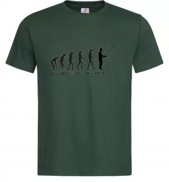 Мужская футболка EVOLUTION OF MAN Темно-зеленый фото