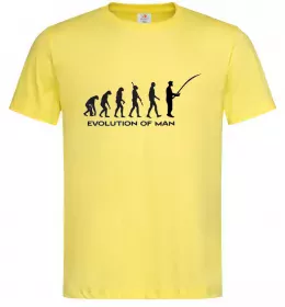 Чоловіча футболка EVOLUTION OF MAN Лимонний фото