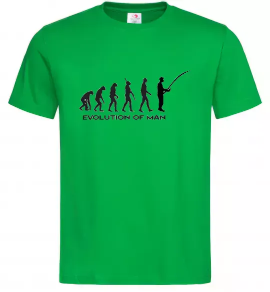Мужская футболка EVOLUTION OF MAN Зеленый фото