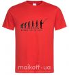 Чоловіча футболка EVOLUTION OF MAN Червоний фото