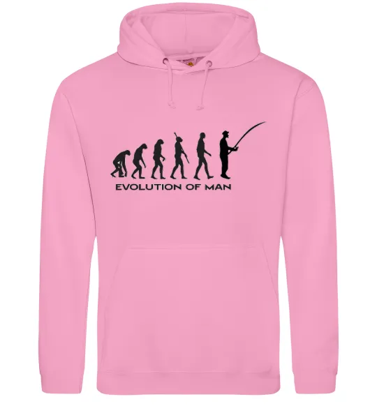 Мужская толстовка (худи) EVOLUTION OF MAN Розовый фото