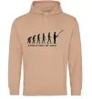 Чоловіча толстовка (худі) EVOLUTION OF MAN Пісочний Чоловіча толстовка (худі) EVOLUTION OF MAN Пісочний фото