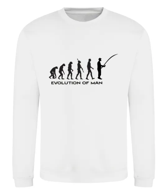 Свитшот EVOLUTION OF MAN Белый фото