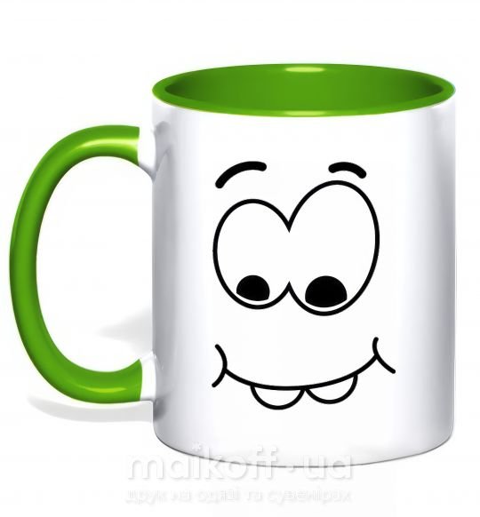Чашка з кольоровою ручкою SHY SMILE Зелений фото