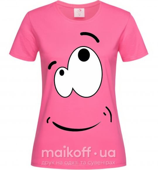 Жіноча футболка CARTOON SMILE Яскраво-рожевий фото