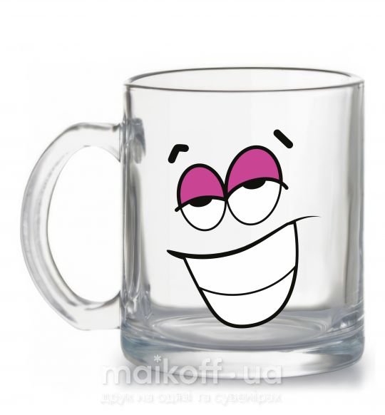 Чашка скляна FLIRTING SMILE Прозорий фото