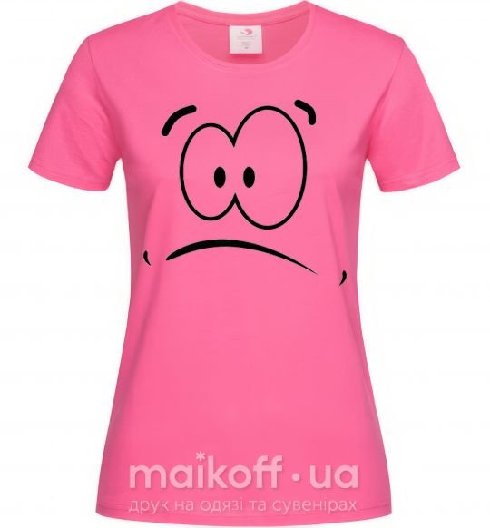 Жіноча футболка SHOCKED SMILE Яскраво-рожевий фото