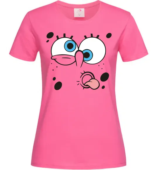 Женская футболка Sponge Bob кривляється Ярко-розовый фото
