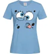 Женская футболка Sponge Bob кривляється Голубой фото