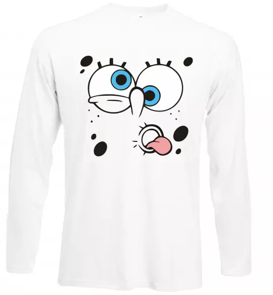 Лонгслив Sponge Bob кривляється Белый фото