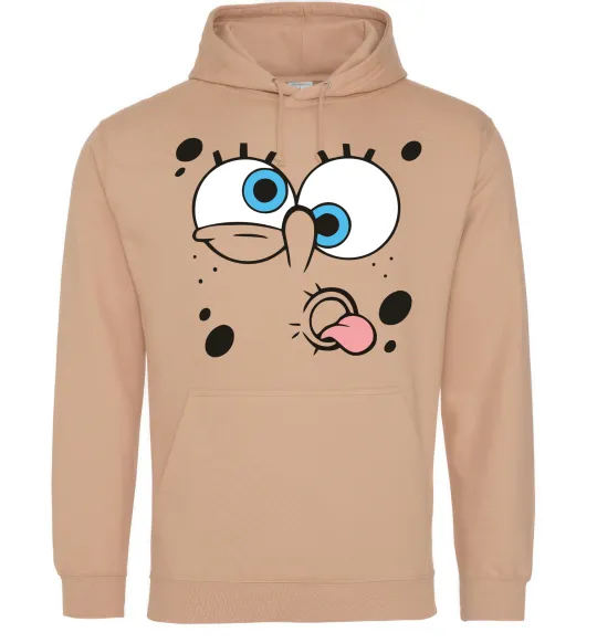 Мужская толстовка (худи) Sponge Bob кривляється Песочный фото