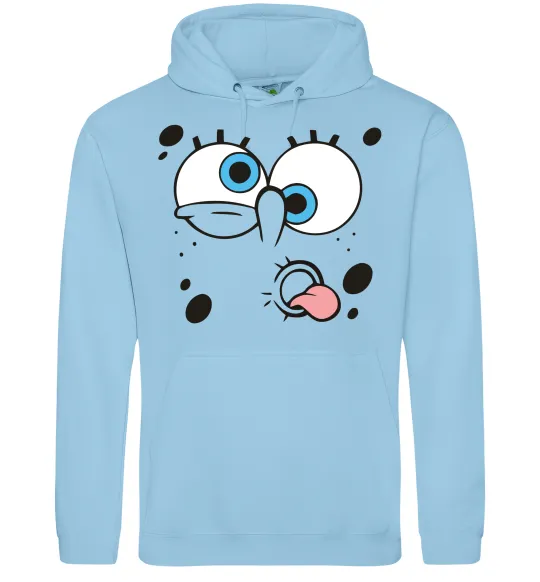 Женская толстовка (худи) Sponge Bob кривляється Голубой фото