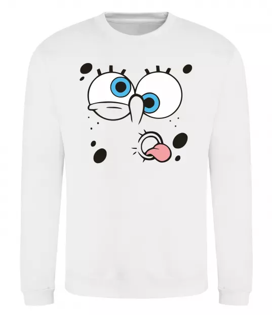 Свитшот Sponge Bob кривляється Белый фото