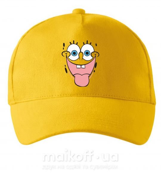 Кепка Sponge Bob лицо показывающее язык Солнечно желтый фото