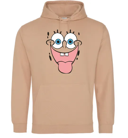 Мужская толстовка (худи) Sponge Bob показує язик Песочный фото