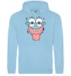 Чоловіча толстовка (худі) Sponge Bob показує язик Блакитний фото